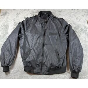 VTG 80s Members Only by Europe Craft Bomber Jacket Mens 44 Long Black Zip Up